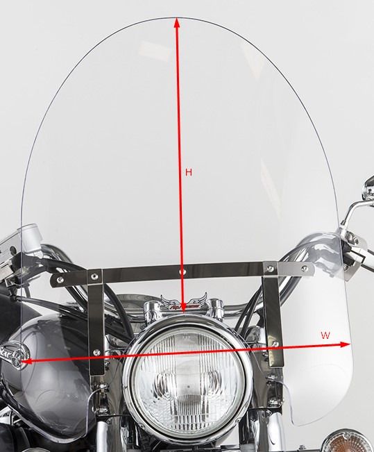 мотоциклетное ветровое стекло Slipstreamer SS-30-22 Clear/Chrome