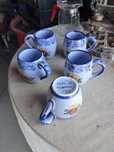 Conjunto cinco canecas louca de alcobaca