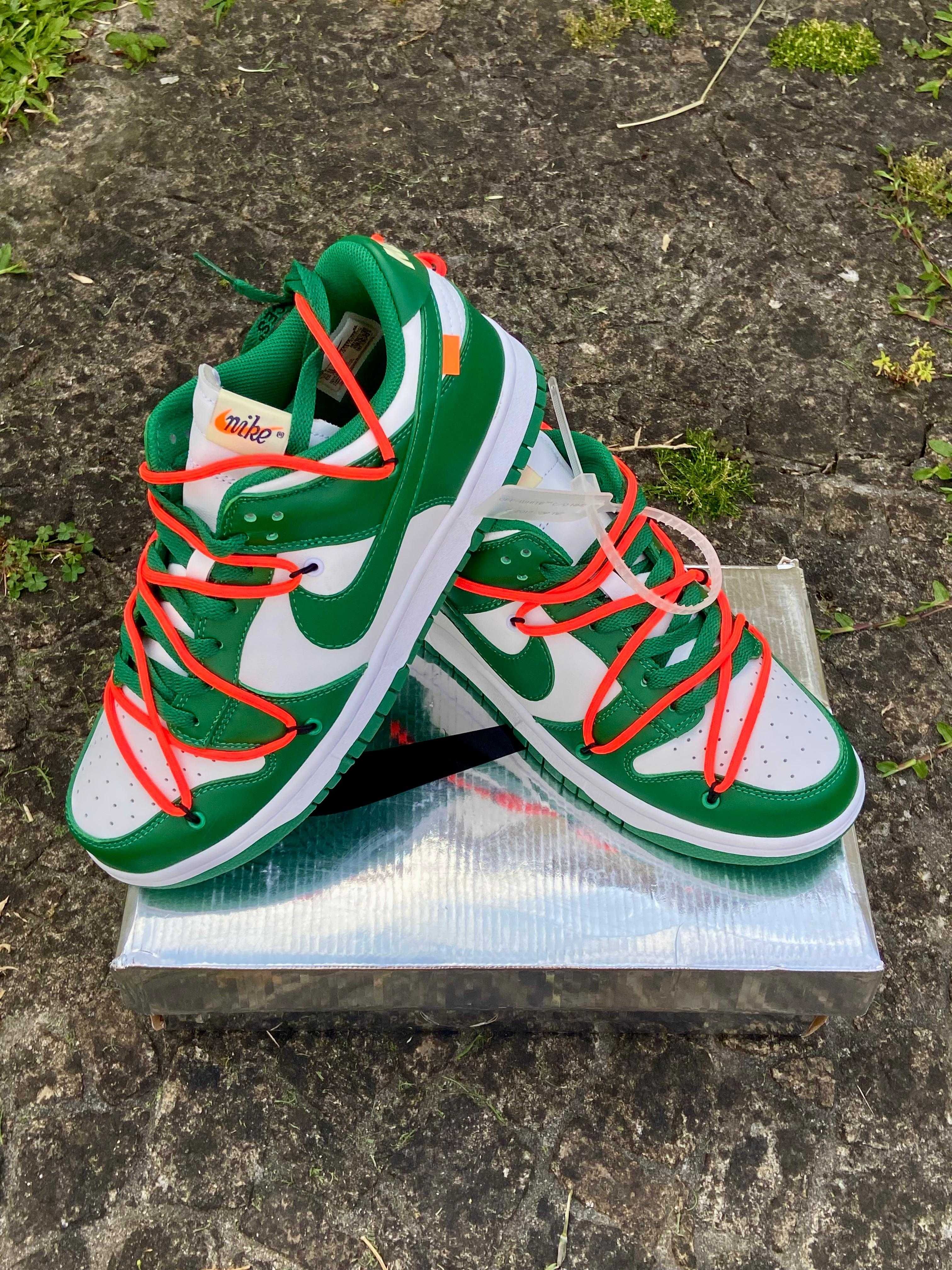 Sapatilhas Nike Off-White Dunk Pine Green Tamanho 44 Com Caixa