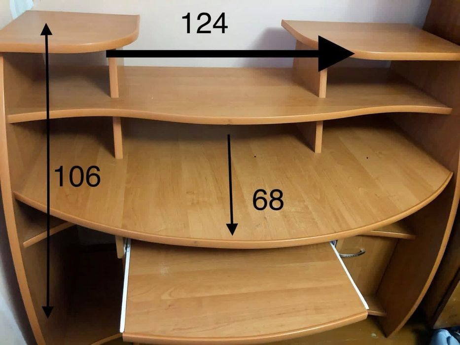 Продається вживаний компʼютерний стіл