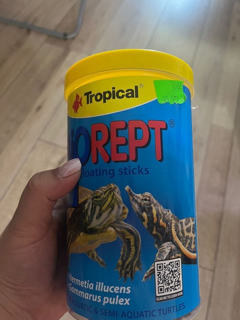 Pokarm dla żółwi Biorept duże opakowanie 1000ml/300g całe oryginalne