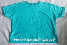 T-shirt dziewczęcy Bekkin 158/164 turkusowy lato wakacje