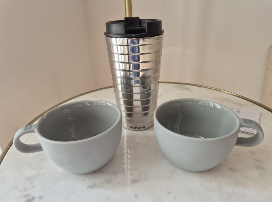 NOVO - Nespresso Travel mug + 2 chávenas barista capuccino