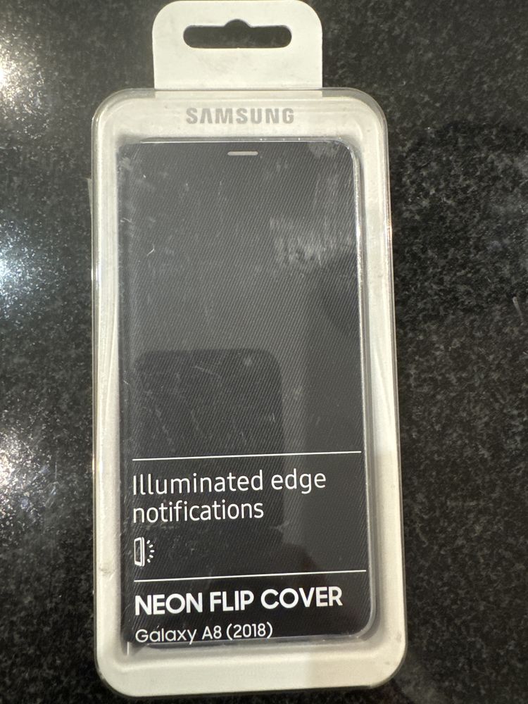 Etui Samsung Galaxy A8 2018 Neon Flip Cover oryginalne