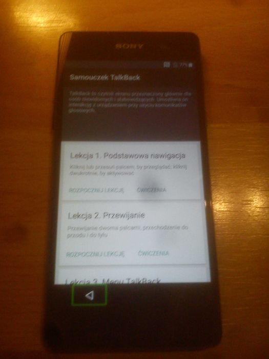 Smartphone Sony uszkodzony