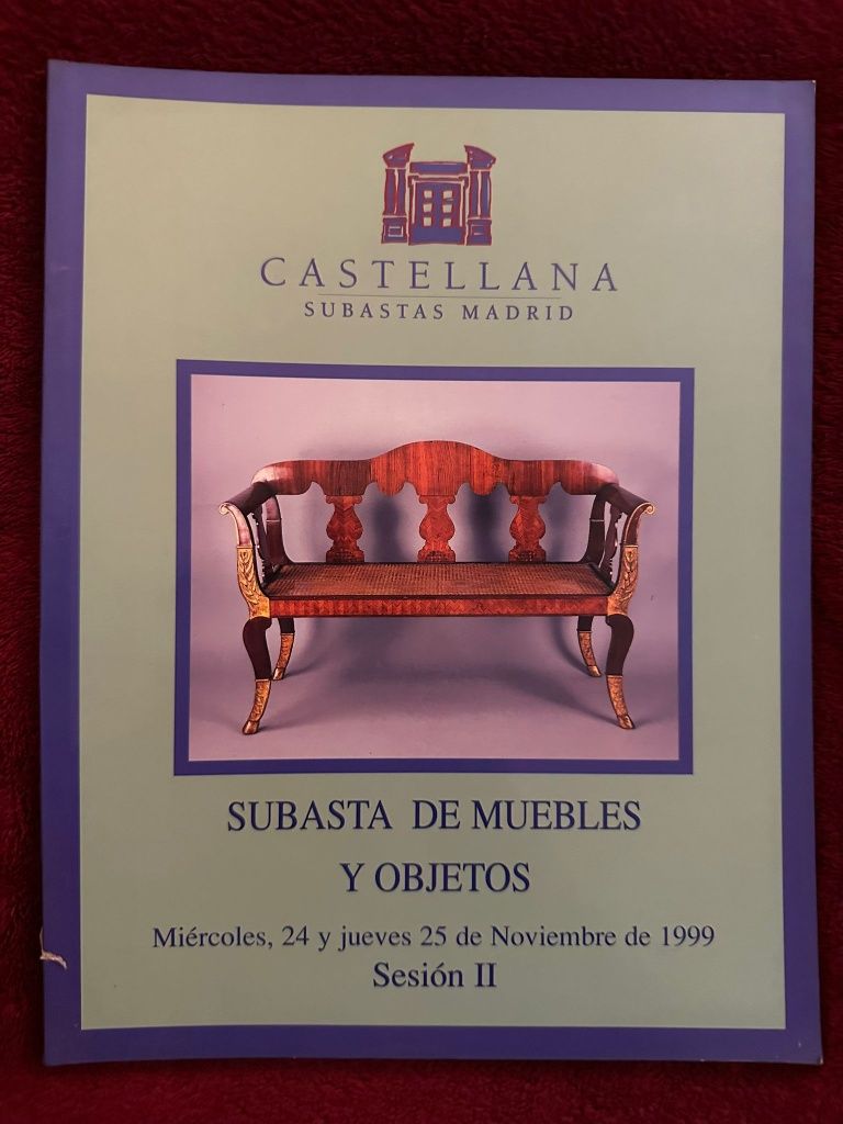 Catálogo de antiguidades antigo