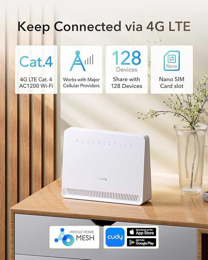 Cudy Router LT500E 4G LTE Cat 4 OpenVPN – WireGuard