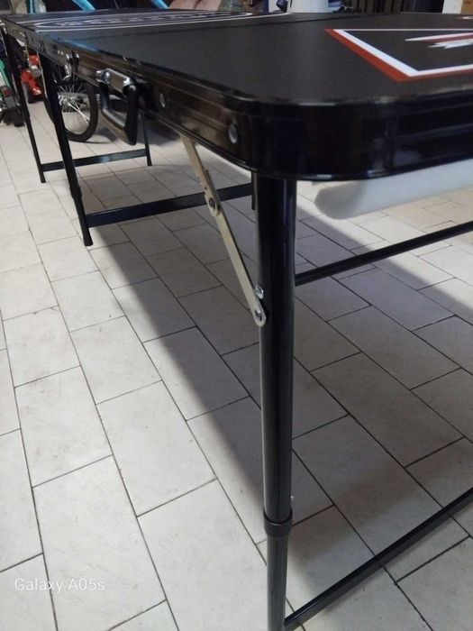 Składany stół do gry w Beer Ponga, 240 cm, czarny