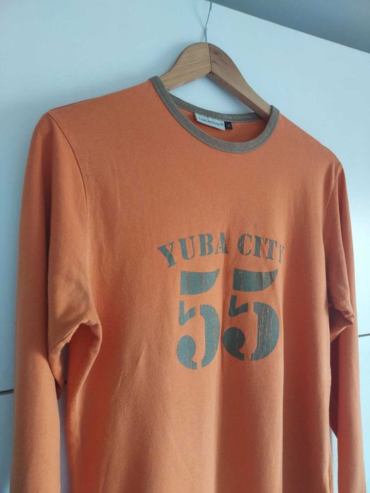 Tshirt męski bluza basic bawełna CandA C&A roz S pomarańczowy