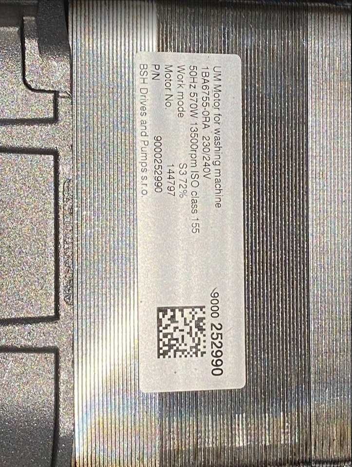 Motor máquina lavar roupa Bosch / Siemens / Balay