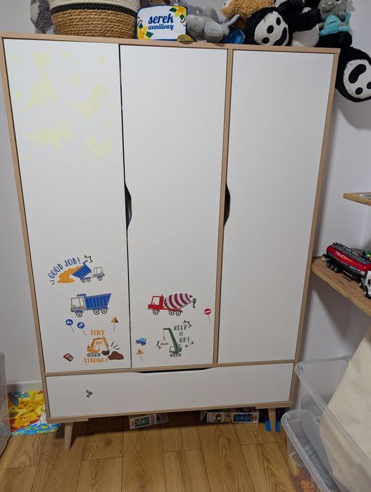 KLUPŚ Szafa 3-segmentowa SOFIE buk-biały
