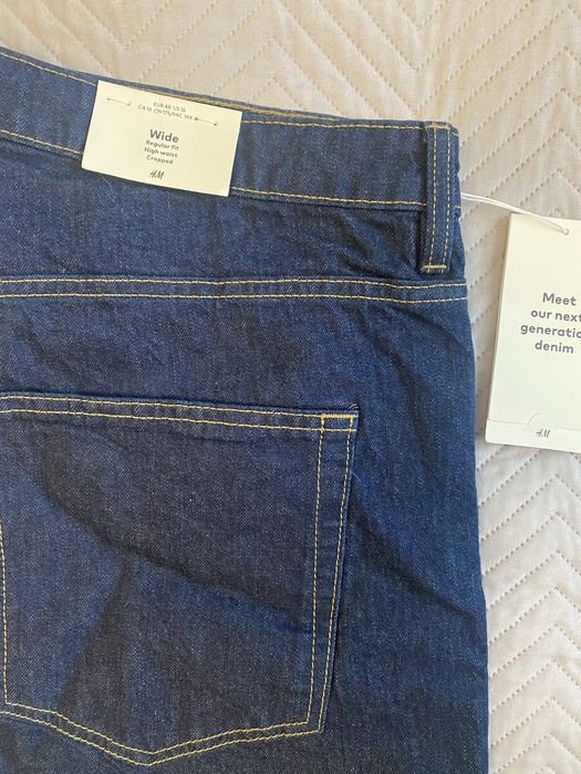 H&M Wide regular fit High waist cropped 48