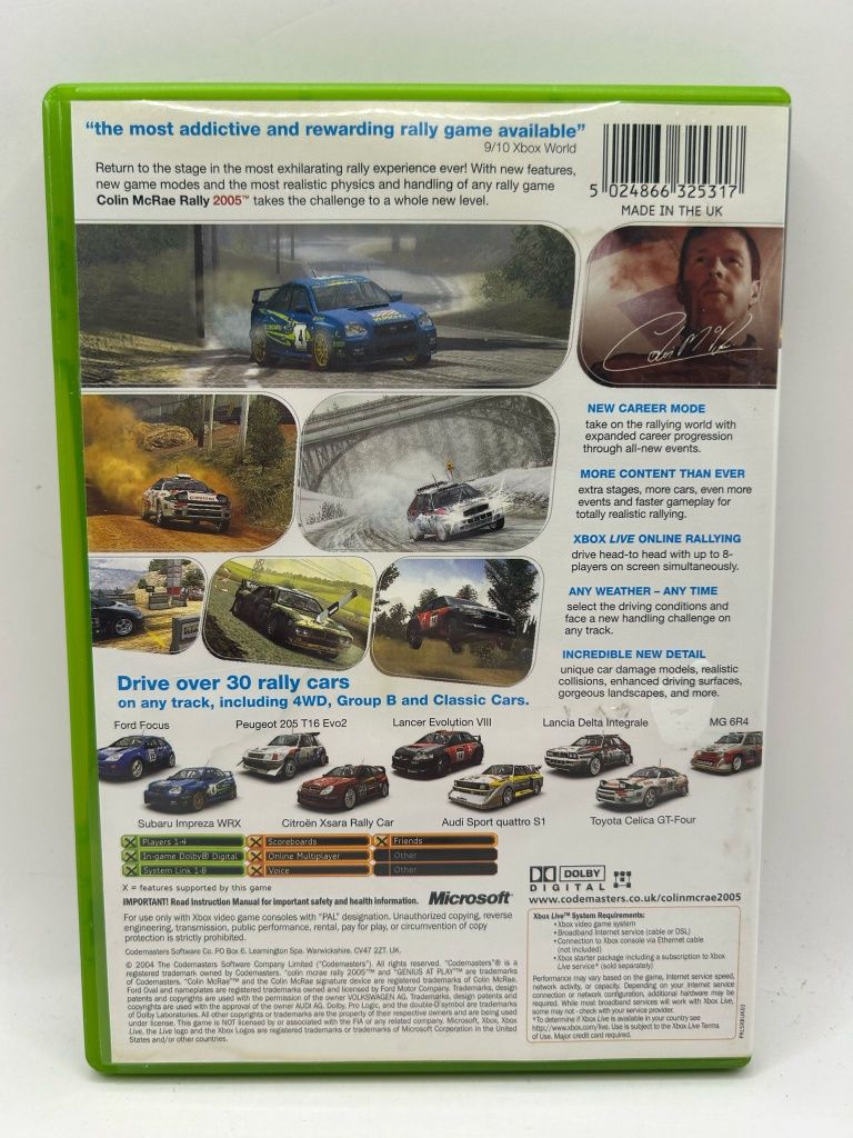 Colin Mcrae Rally 2005 3xA Xbox nr 0308