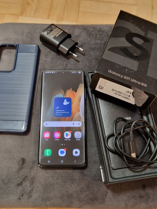 Samsung S21 Ultra 12/256gb navy blue zestaw