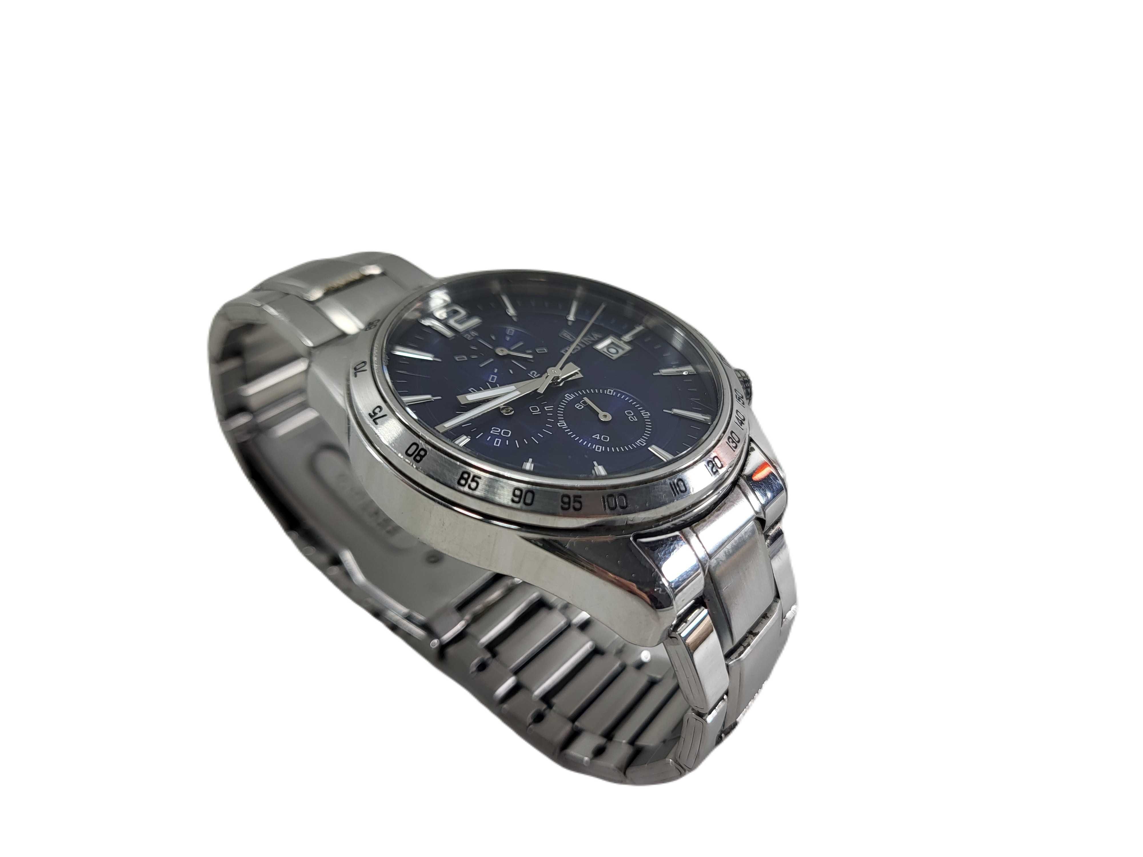 Zegarek męski Festina Timeless Chronograph F16759/3 srebrny