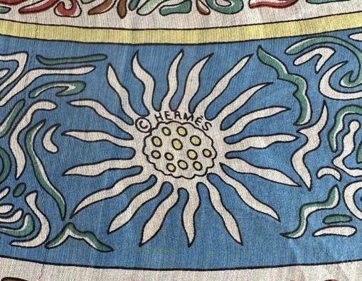 Хустка Hermes La Légende du Poisson Corail Mousseline de soie