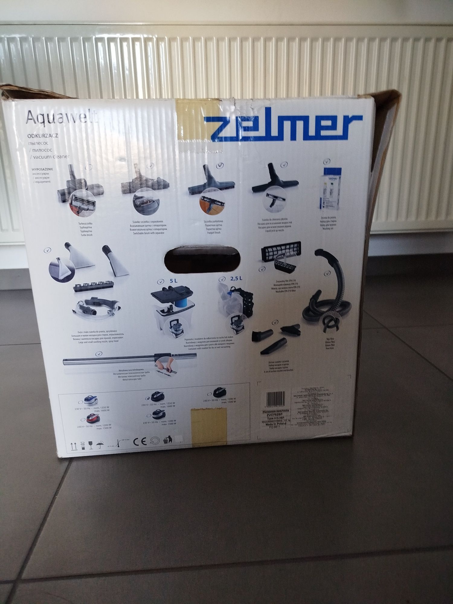 Odkurzacz piorący Zelmer Aquawelt 1600W + środek do prania