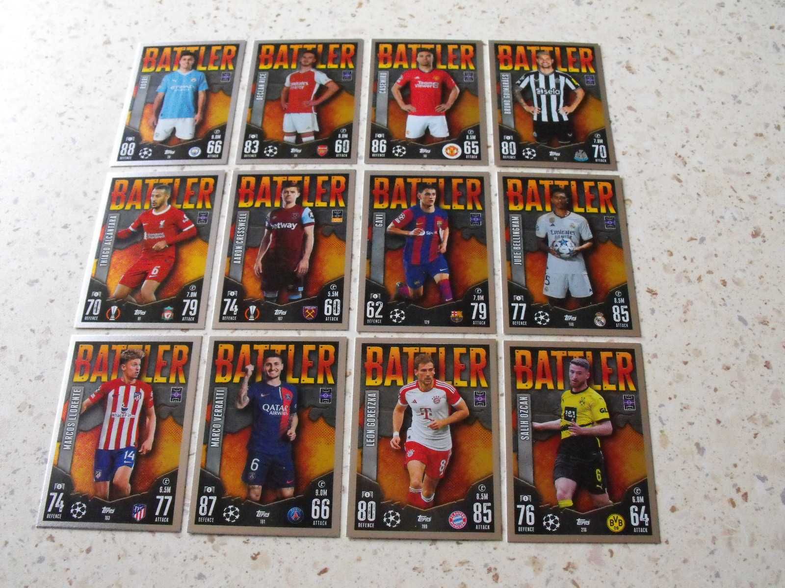 topps Match Attax CHAMPIONS LEAGUE 2024, komplet kart BATTLER