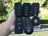 чехол для ключа Volkswagen Passat,Golf,Tiguan,Touareg,Polo,Jetta