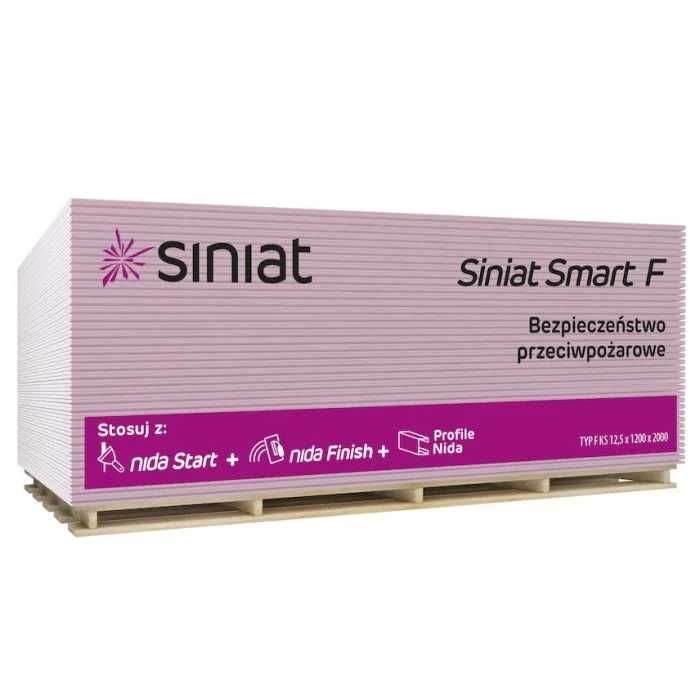 Гіпсокартон вогнестійкий NIDA Siniat Vognestop 12.5*1200*2500 мм