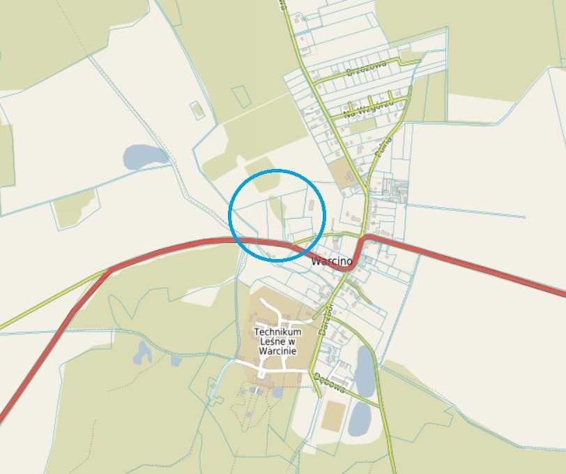Działki w Warcinie*rolno-budowlane*5000 m2 i więcej