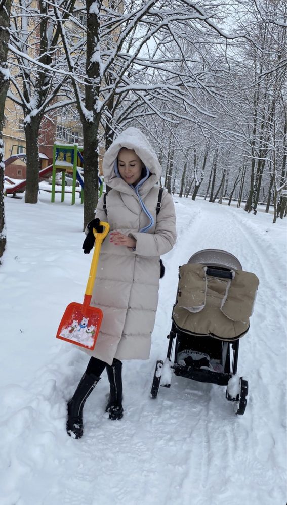 Конверт(з рукавичками) на зимові прогулянки на овчині.