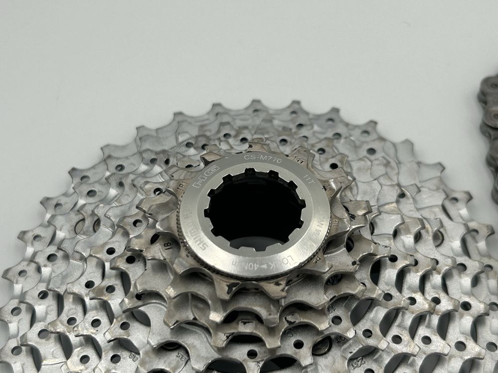 Kaseta shimano cs-m770 + łańcuch 9rz