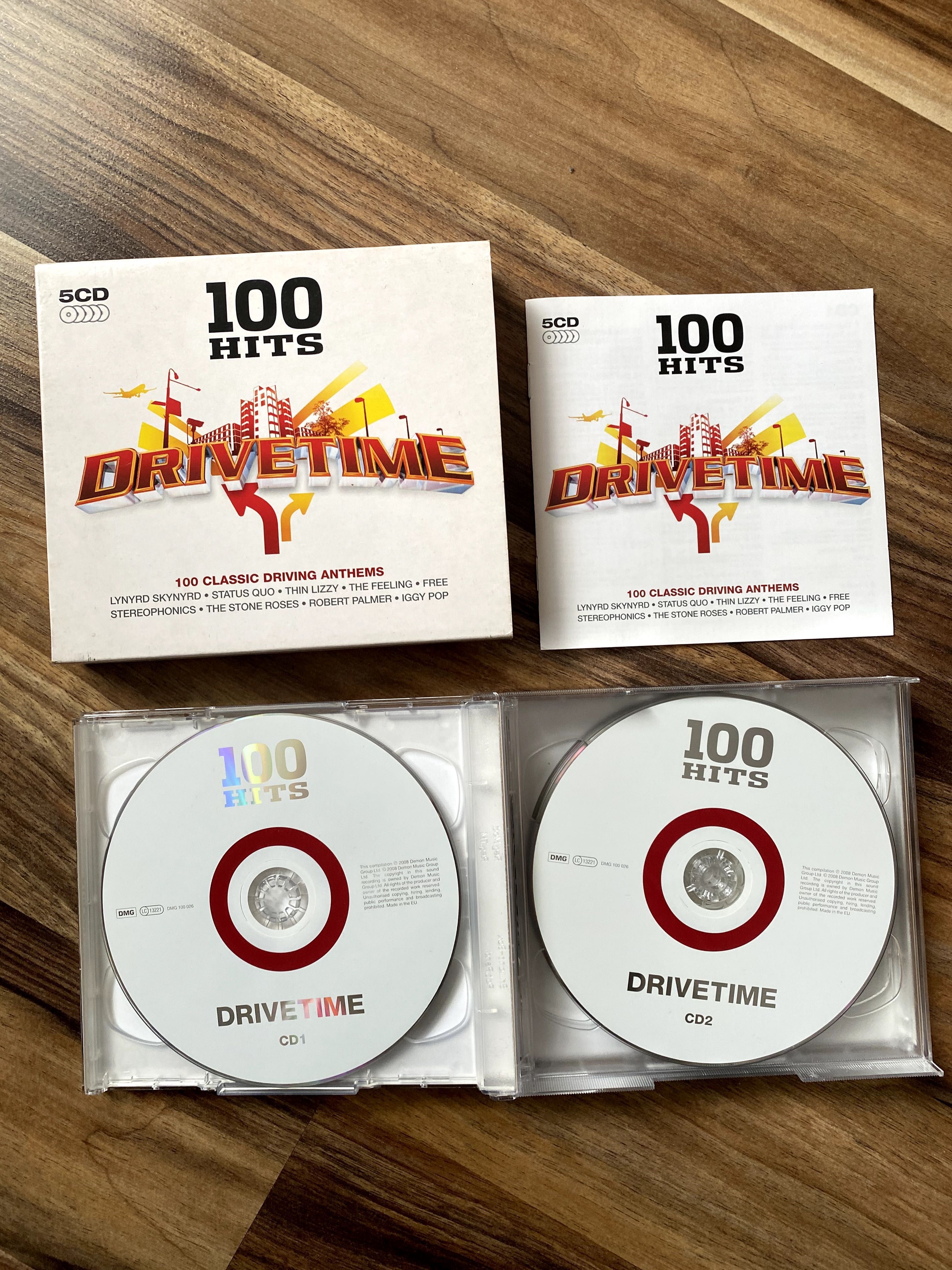 100 Hits - DriveTime - 5 x CD, Box. Rock.