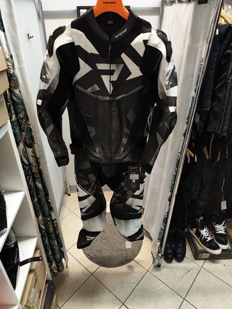 Kombinezon motocyklowy Rebelhorn Inferno dwu częściowy skórzany roz 52