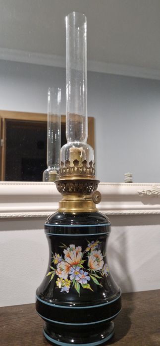 Lampa naftowa Francuska ceramika