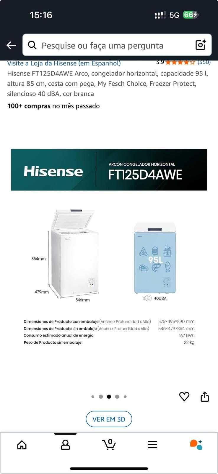 Freezer 96L Hisense
