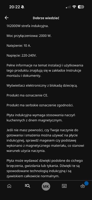 Przenośna płyta indukcyjna TILLREDA ikea