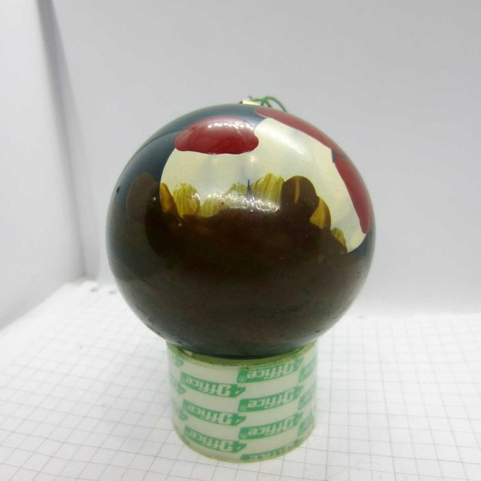 Ялинкова прикраса Куля з малюнком Гриби,1950-х СРСР