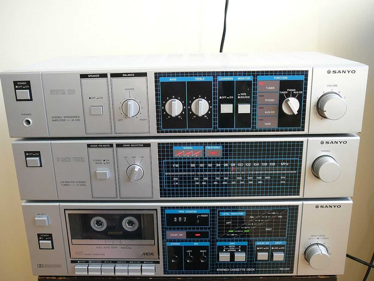 Wzmacniacz stereo SANYO JA-220 JA-224 V-1700 2x20W + gratis