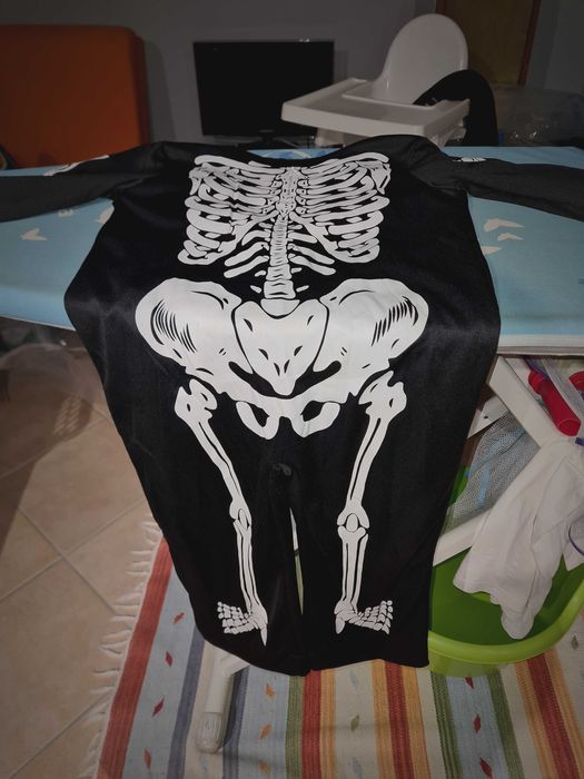 Fato halloween esqueleto