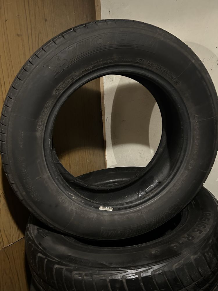 4 opony letnie 195/65 R15 Michelin + Barum, bieżnik 3-3,5 mm