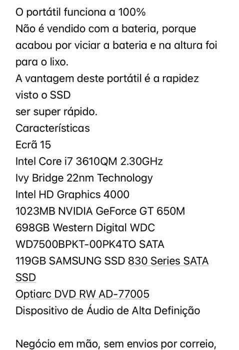 Portatil Clevo w150er