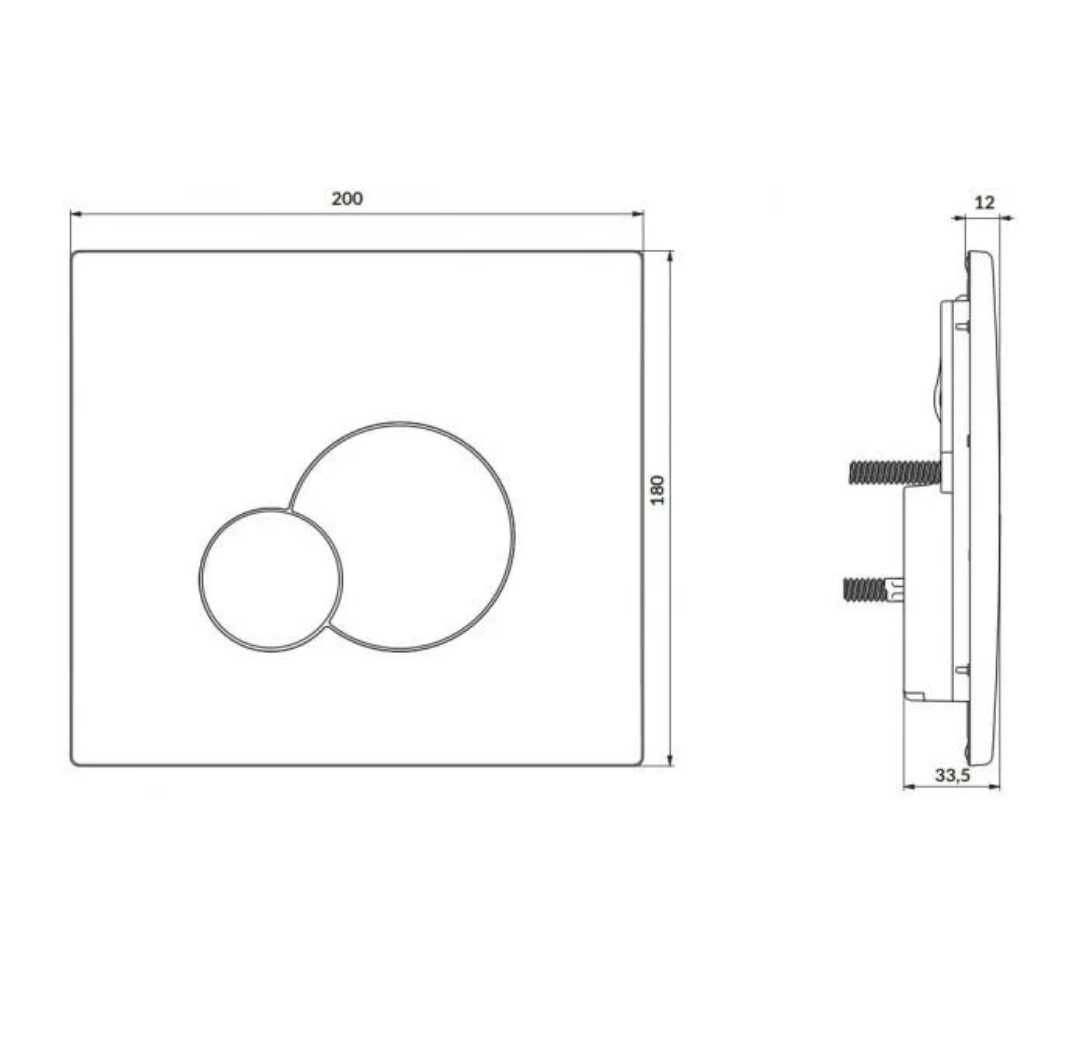 Przycisk do WC base circle Cersanit chrom połysk