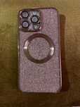 Etui case iphone 14 pro max złote brokat