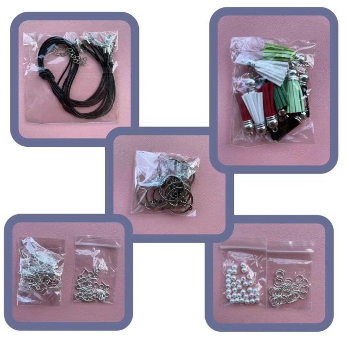 Большой набор 240 эл для изготовления украшений из эпоксидной смолы