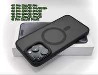 Матовый чехол на IPhone 15 Pro Max Black MagSafe, 16 Pro Max - 11 Pro