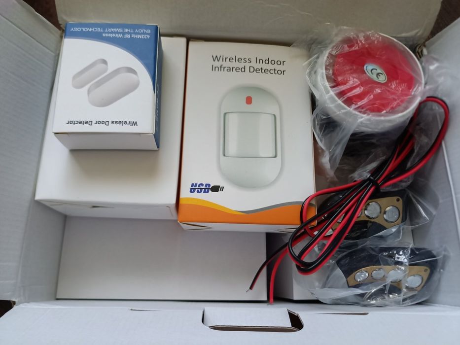 Проводная беспроводная сигнализация GSM/WiFi  12в дом , гараж , дача