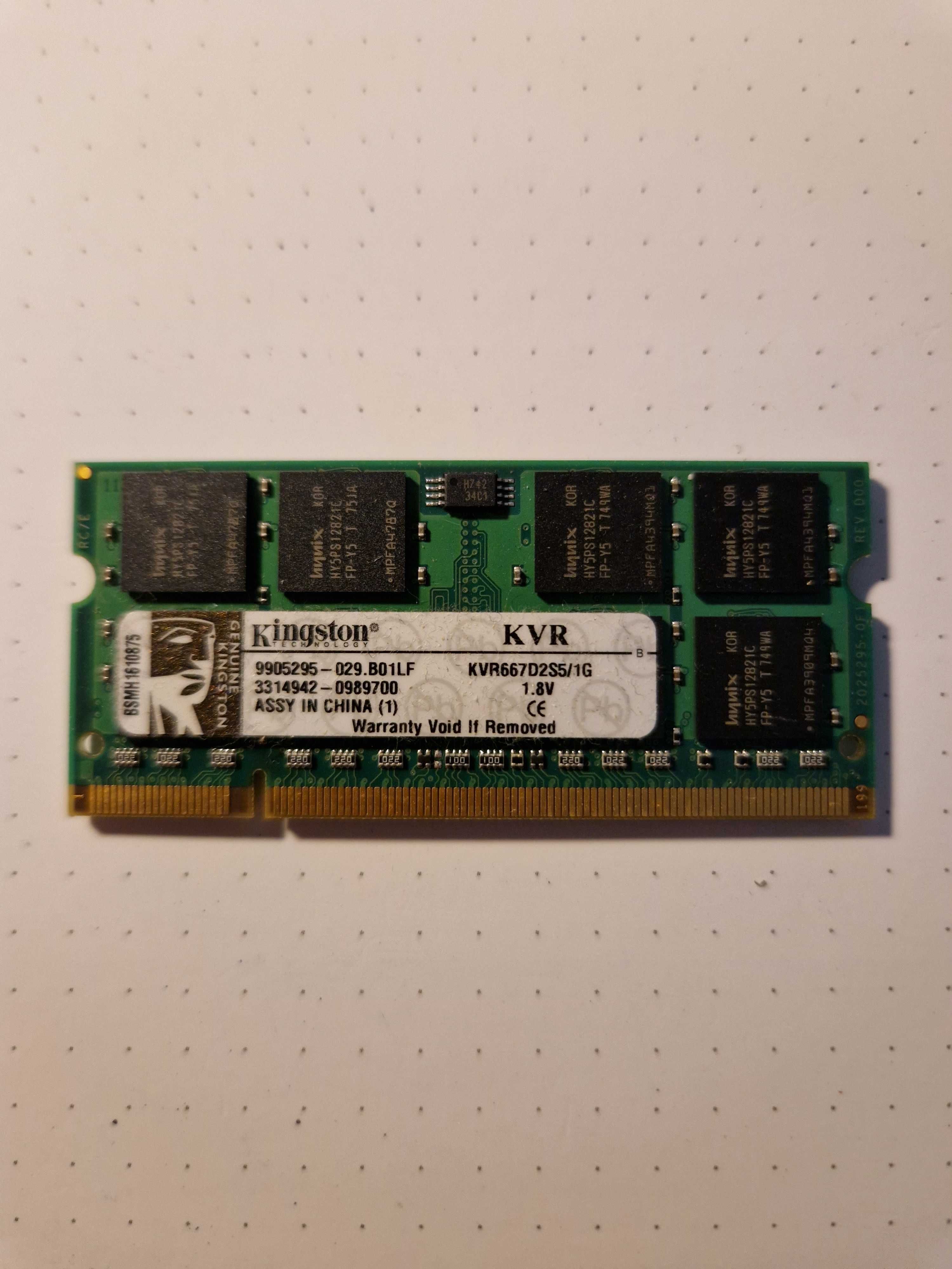 Memória RAM Kingston 1GB DDR2-667 CL5 200-Pin SODIMM