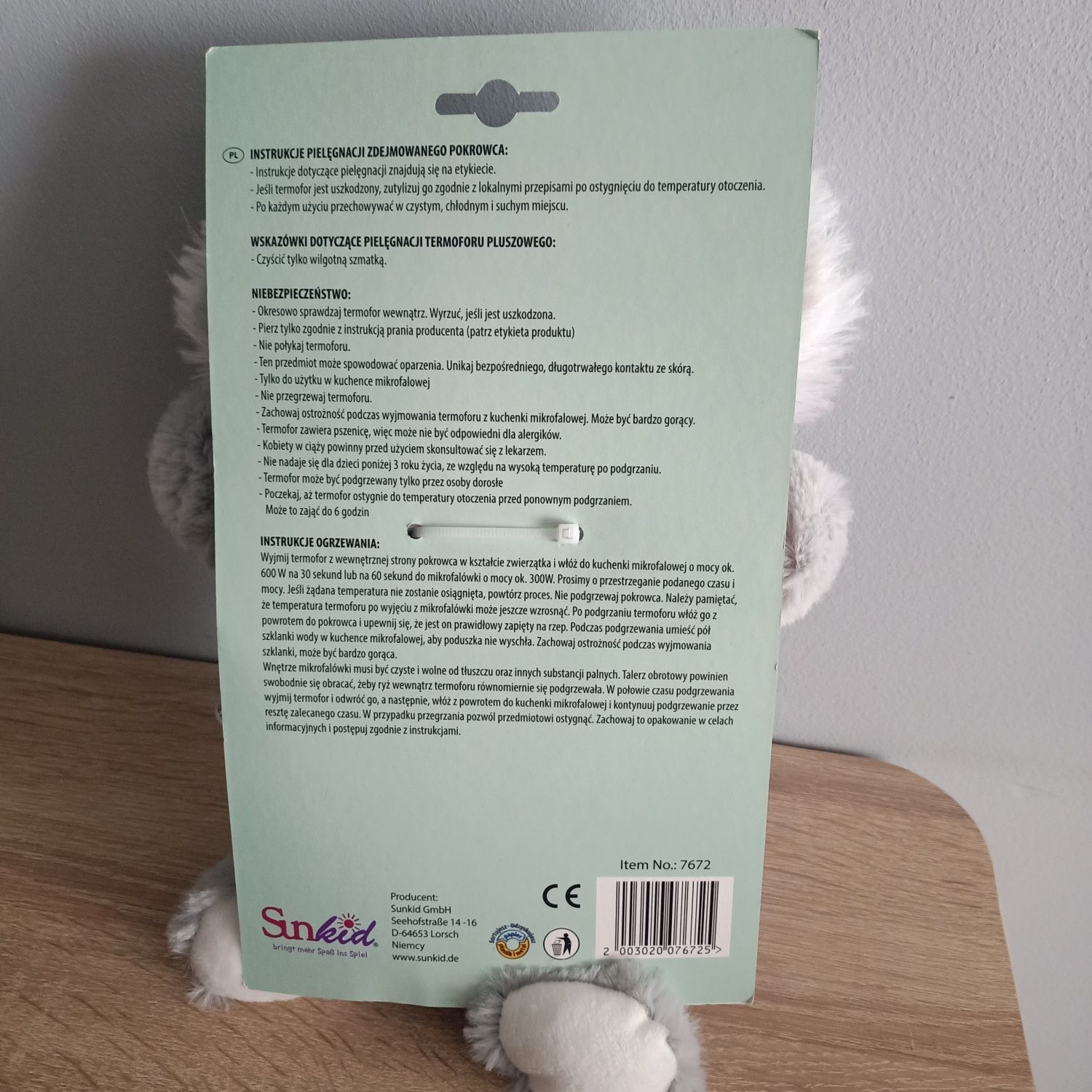 Termofor pluszowy o zapachu lawendy