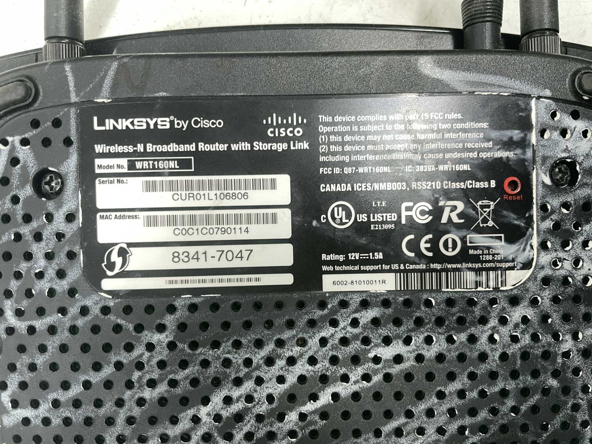 Маршрутизатор Linksys WRT160NL роутер на запчасти