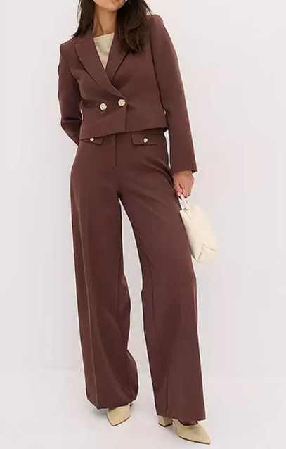 B.P.C marynarka żakiet krótki brązowy ze złotymi guzikami 48.