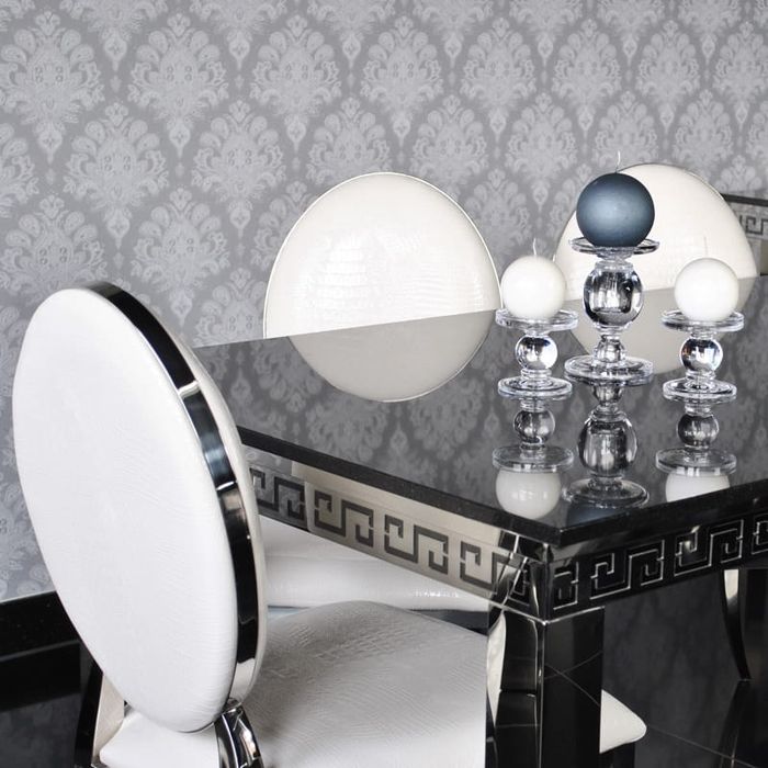 Stół glamour Verona stal szlachetna blat kamienny nowoczesny