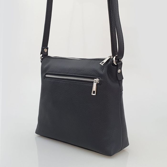 VEZZE torebka damska skórzana listonoszka z paskiem V022 różowa