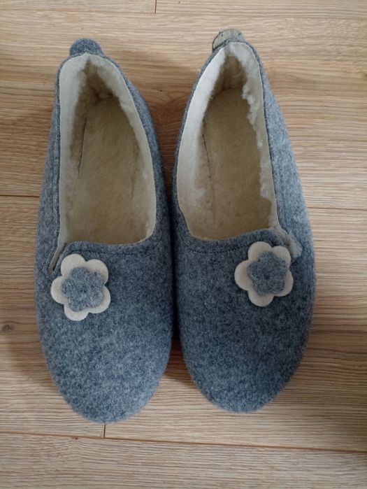 Bambosze kapcie filcowe damskie 41
