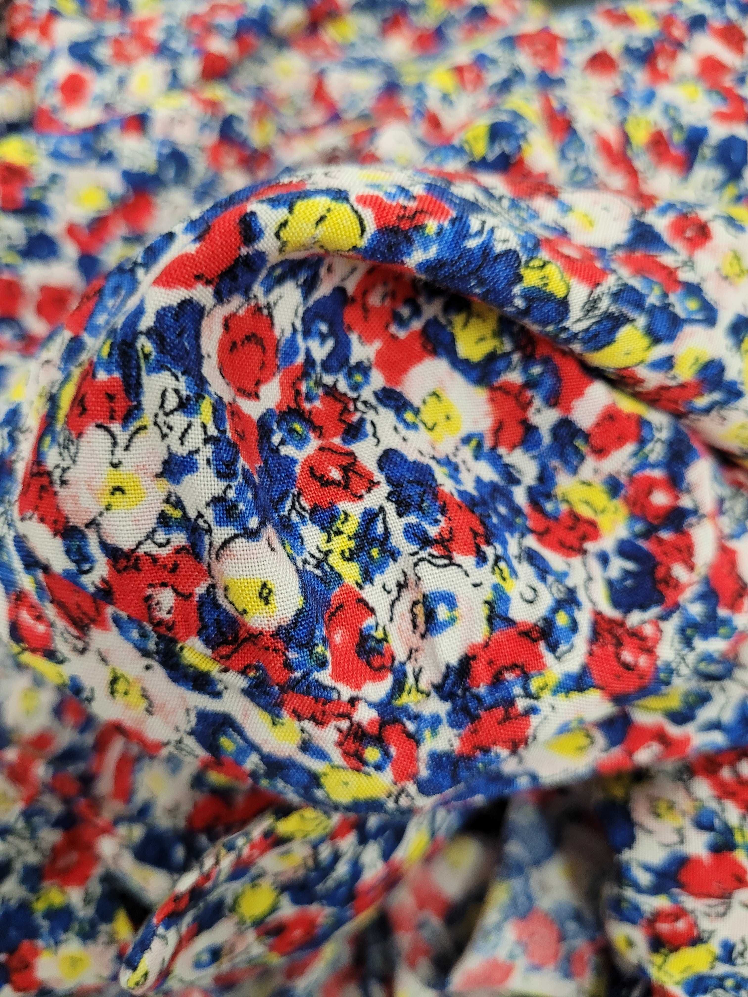Sukienka maxi H&M sukienka koszulowa M 38 100% wiskoza kwiaty wiosenna